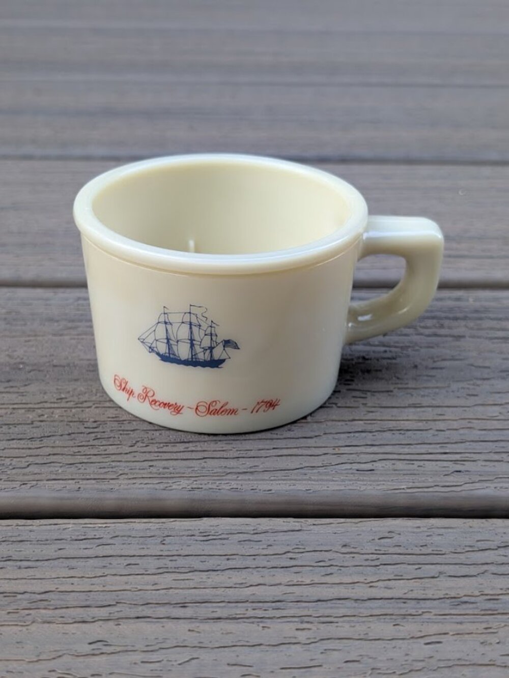 Vintage Old Spice Shaving Mug Cup Ship Recovery / Grand Turk Salem 1794